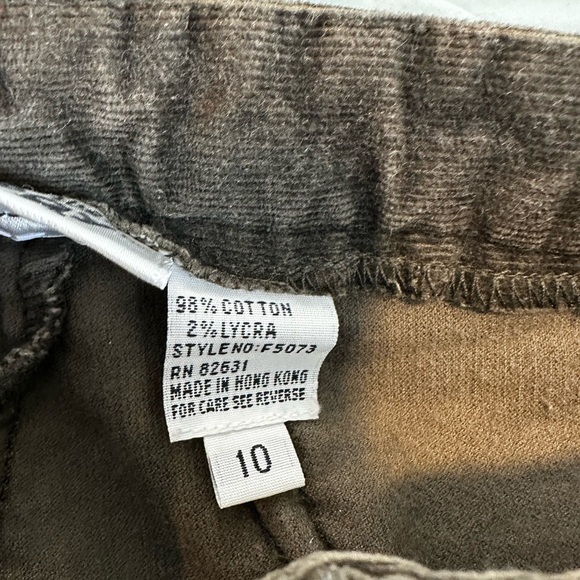 VTG 90’s Jeanology Brown Corduroy Boot Cut Flare Pants. Vertical Seam. Sz: 10. - Picture 5 of 16